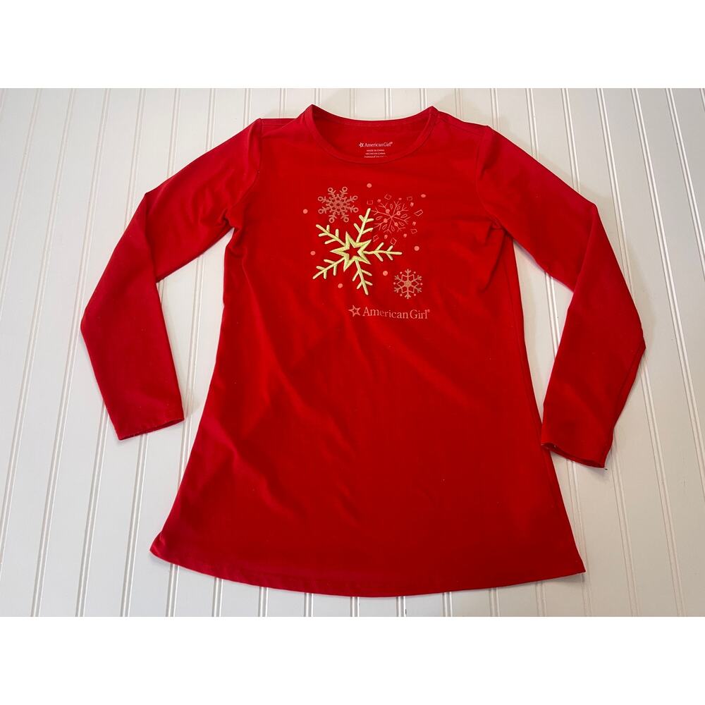 American Girl Doll Red Holiday T Shirt‎ - Size Girl's Medium 10/12